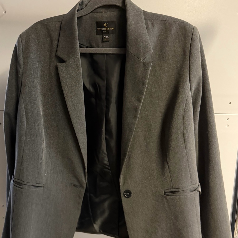 Worthington Charcoal Women's Suit Jacket
